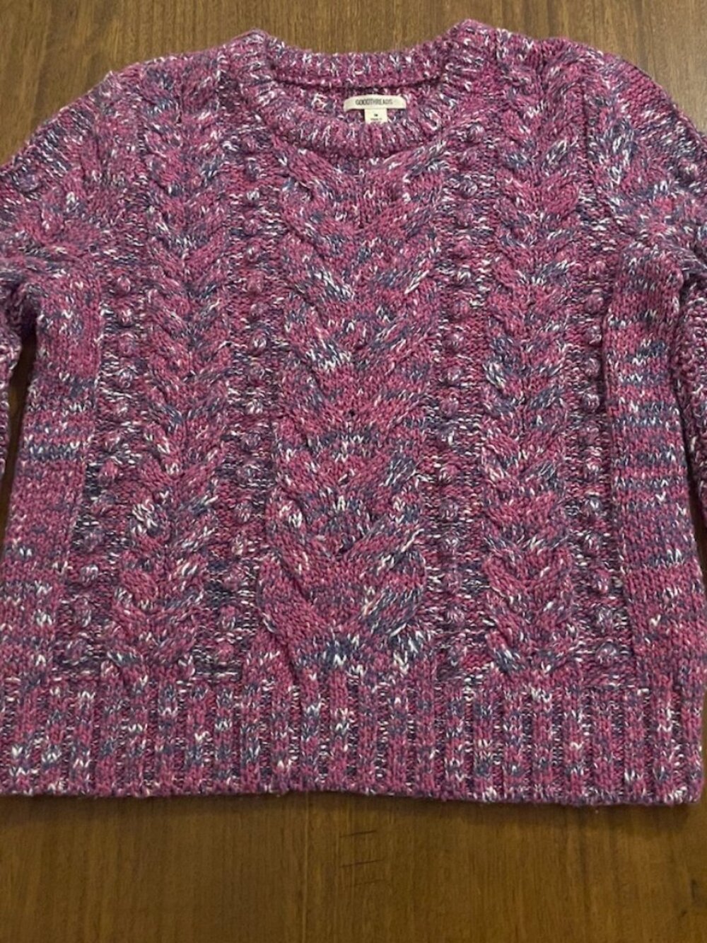 Goodthreads Multicolor (Pink/Blue/White) Speckled Crewneck Sweater - $8